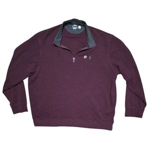 Polo Ralph Lauren Maroon  Quarter Zip Pullover Men's Size XXL